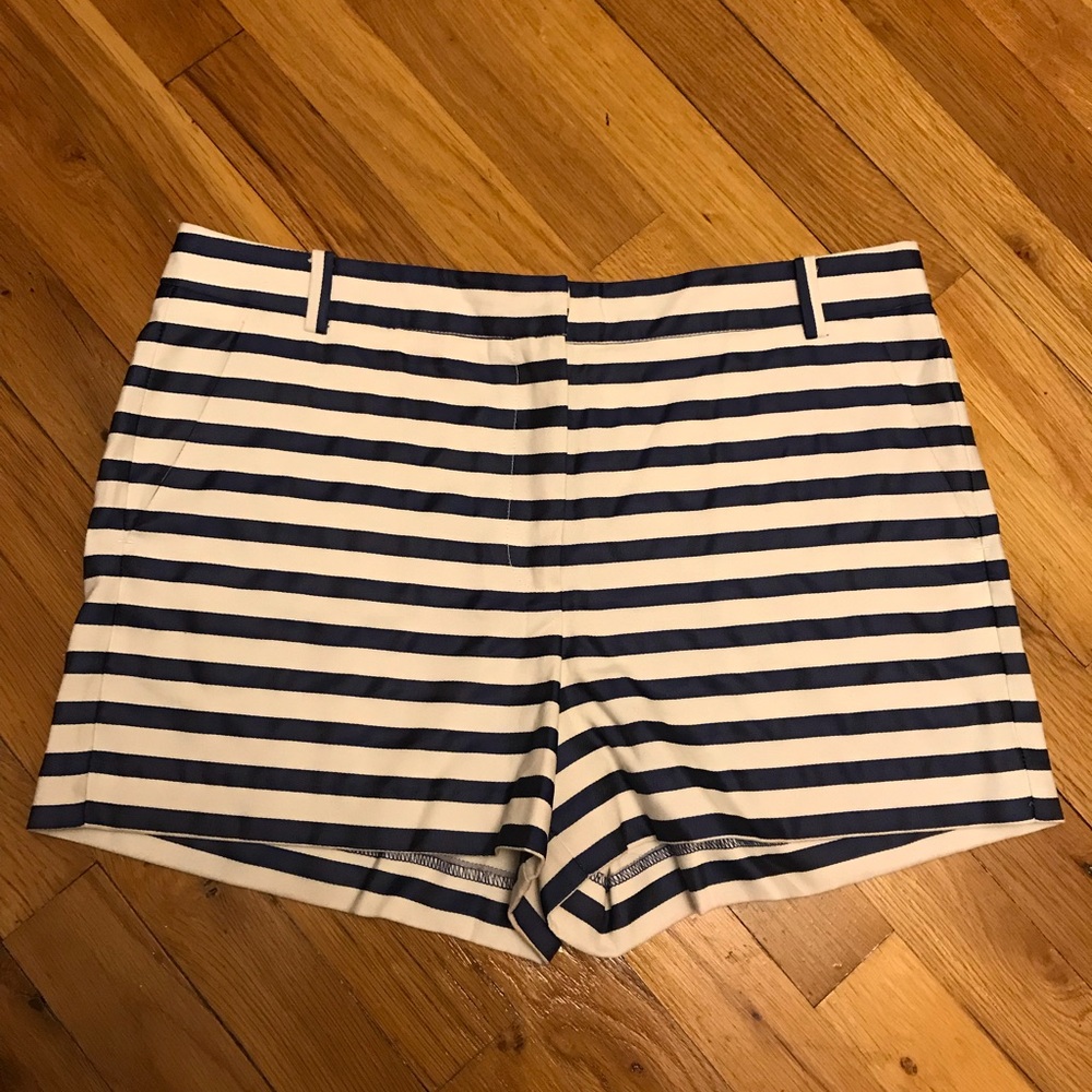 Blue & white striped shorts - Picture 2 of 5
